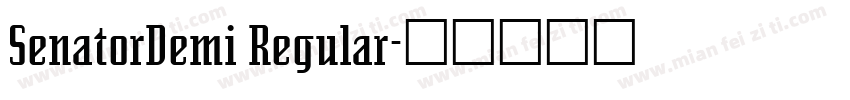 SenatorDemi Regular字体转换